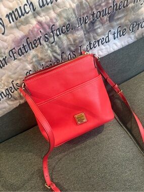 Dooney & Bourke Coral-Red Saffiano Crossbody Bag